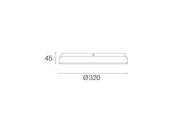 Plafoniera Led 28W 4000K  linea electra  bianco