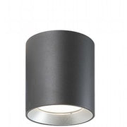 Lampada da soffitto in alluminio pressofuso, diffusore in vetro trasparente, consumo 12W, flusso luminoso 1040 lumen, luce calda grafite