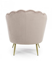 Poltrona retro in velluto grigio chiaro modello pavone