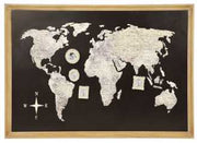 Quadro mondo nero con portafoto cm. 109,5x3xh76,5