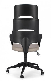 Poltrona direzionale Bart moderna da ufficio in tessuto grigio