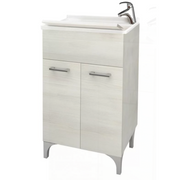 Lavatoio 2 ante da cm 50x50 colore rovere bianco