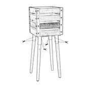 Portavaso in legno Belfort