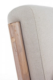 Poltrona Ancilla Vintage in lino cotone con cuscino