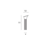 Lampada da esterno in alluminio pressofuso con diffusore opalino - Altezza max 160mm - IP44 grafite