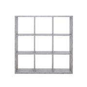Libreria cubo 9 scomparti colore cemento 107x33xh.107 cm EFFEZ