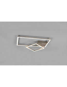 Plafoniera Squadrata Inclinabile Padella Nichel Led Dimmer 4000k Trio Lighting