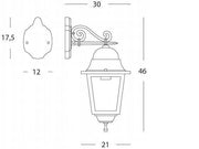Applique Grande In Basso  linea quadrata  nero