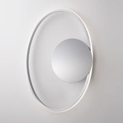 Plafoniera in metallo e alluminio Cromo Lucido con LED integrato 42x30x h8 cm