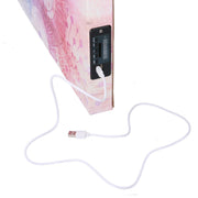 Quadro moderno stampa bluetooth azzurro   cm 150 x 50 x 4