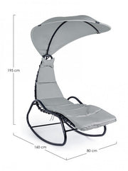 Dondolo Chaise Longue da esterno Baffin Antracite