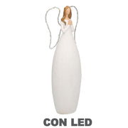 Angelo resina bianco con led cm10x7h30