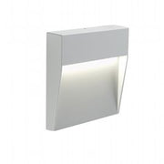 Applique quadrata in alluminio pressofuso con diffusore satinato - 3W, 361 lumen, luce calda bianco