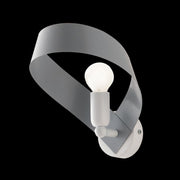 Applique moderna in ferro Bianco Grigio una luce 26x h19 cm