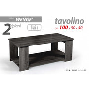 Tavolino basso salotto grigio cm 100 x 50 x 40 h