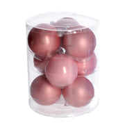 Pink glass sphere cmø8 pack of 9pcs