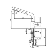 Rubinetto miscelatore paini monoforo cromato per lavello doccia estraibile EFFEZ