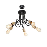 Lampada da soffitto a 5 luci Sardala MDL3843 metallo intrecciato EFFEZ