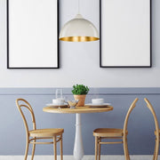 Lampada a sospensione Topak ASZ0948 in metallo bianco