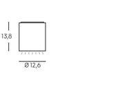 Lampada da soffitto in alluminio pressofuso con diffusore in vetro trasparente - 12W, 1420 lumen, luce calda alluminio