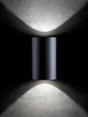 Lampada da parete in alluminio pressofuso con diffusori in vetro trasparente - 10W - 1310 lumen - Luce calda - IP65 alluminio
