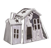 6x Casetta Specchio Argento