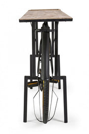 Tavolo consolle design bicicletta retro legno metallo