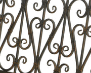 Panca Bordeaux in ferro da esterno marrone