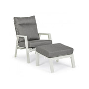 Ottoman in alluminio con cuscino Kledi lunar