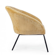 Poltrona giallo in velluto stile design