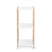 Scaffale Brooklyn bagno cucina bianco bamboo
