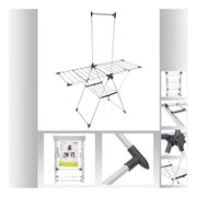 Stendino in acciaio e polipropilene Bianco SINAI 158x69,7x h199 cm