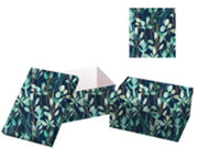 Rectangular cardboard box 1-10 blue leaves cm37,5x29h16