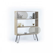 Libreria ingresso moderna design rovere nero urban slim