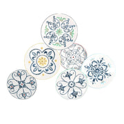 Decorazione Quadro metallo 6 piatti cm 70 x 90 x h 6