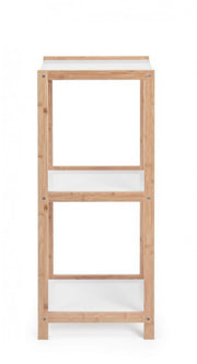 Scaffale Brooklyn bagno cucina bianco bamboo