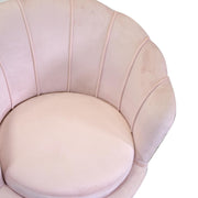 Poltrona velluto tulipan rosa cm 73x72h77