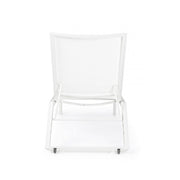 Lettino in alluminio Cruise con ruote bianco