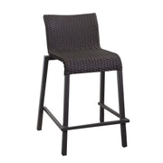 Sgabello bar polyrattan adila noce cm49x59h81/103