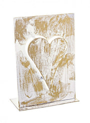 8x P.Candela Cuore Stand Metal Oro