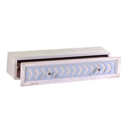 Mensola legno cipro con cassetto shabby cm 21 x 80 x h 16,5