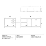 Cucina Angolare Bianca Reversibile 180x160 cm