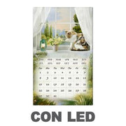 Led panel with rectangular white calendar cm30x50x1,8