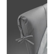 Letto matrimoniale contenitore Fiocco tessuto grigio