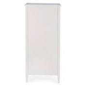 Cassettiera stretta da camera in legno sei cassetti Bianca EUNICE 56x36x h119 cm