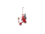 Babbo natale metallo su vespa rosso cm12x12x5