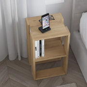 Tavolino comodino Lonie rovere 55x30x34 cm