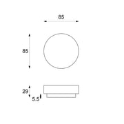 Tavolino moderno  pietra grigio cm 85 x 85 x h 28