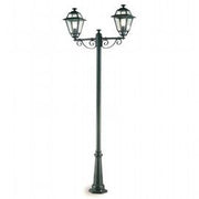 Lampada da esterno in alluminio pressofuso con diffusori in vetro trasparente grafite