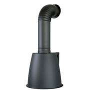 Cappa aspirante URBAN LUX PARETE in acciaio inox brunito cm Ø49